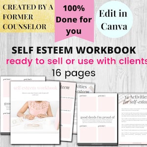 Self-Esteem Life Coaching Tools | Coaching Workbook | Life Coach Template | Coaching guide | Life Coaching Tools Template | Coach freemium