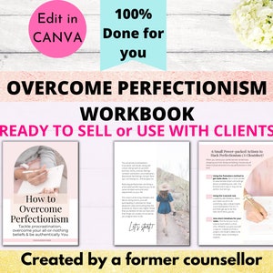 Overcome Perfectionism Life Coach Workbook | Coaching Workbook | Coach Workbook Template | Life Coaching Tools | Done for you  Coach Content