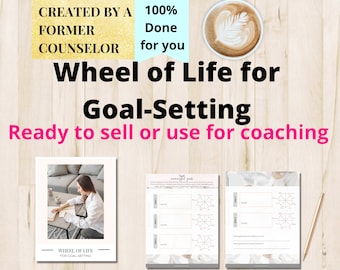 Wheel of Life Coaching Tool | Coaching Workbook Canva | Coaching Toolkit | Done for you Coaching Worksheets | Coach Workbook Template