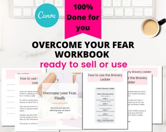 Overcome Fear Coaching Tools | Coach freemium | Life Coach Template | Coach Template Canva | Coaching Worksheet | Coaching workbook