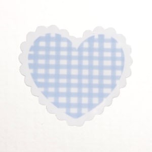 Blue Heart Lace Border Sticker Die Cut WaterProof Laminated - laptop sticker - hydro flask water bottle sticker - valentine’s - glossy