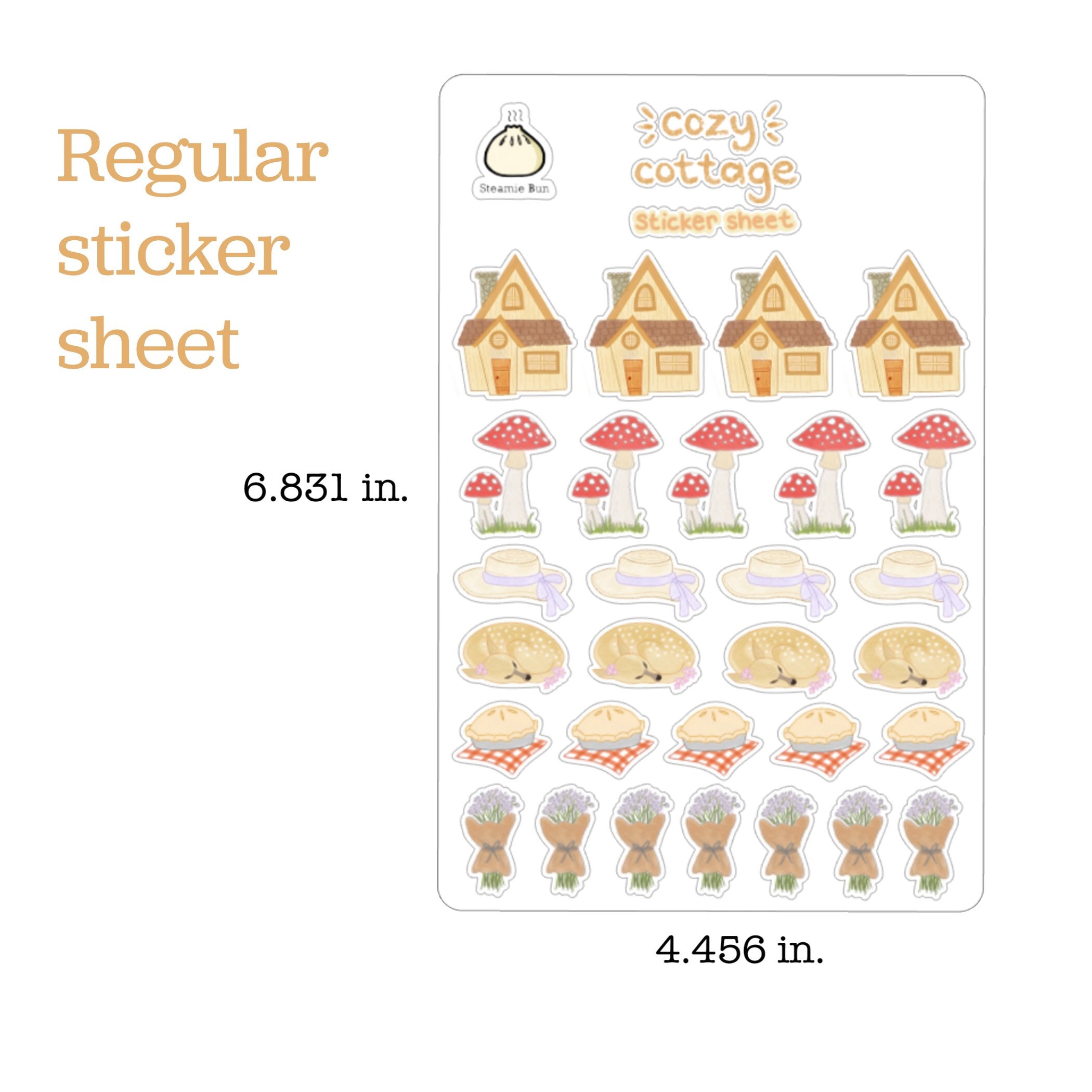 Cottagecore Sticker Sheet - Planner Stickers - Fairy Core - Cottage ...