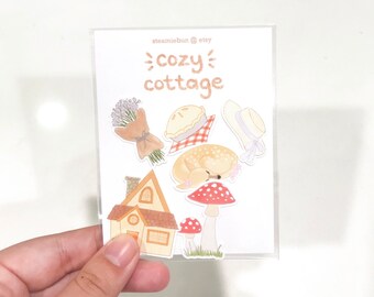 Cottagecore Stickers - die cut stickers - glossy stickers - cottage themed - fairycore - planner - bullet journal - scrapbooking - penpal