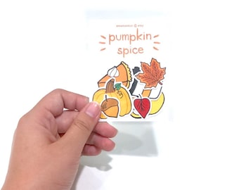 Pumpkin Spice Stickers - Fall Stickers - Autumn Stickers - coffee - pumpkin spice latte - pumpkin - leaves - latte