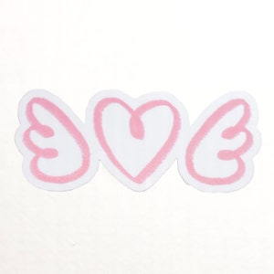 Angel Heart Sticker - die cut water proof laminated glossy deco stickers laptop water bottle hydro flask