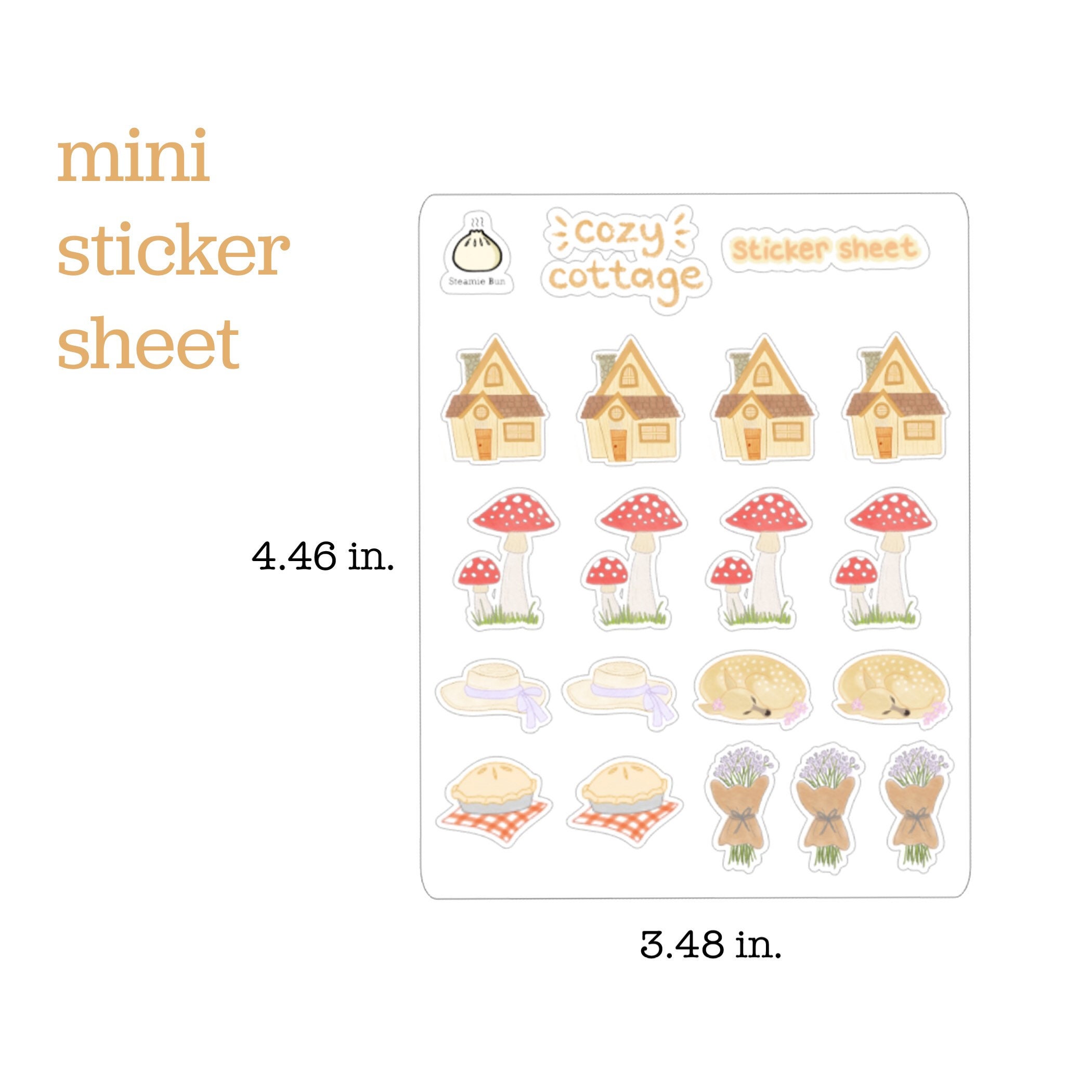 Cottagecore Sticker Sheet - Planner Stickers - Fairy Core - Cottage ...