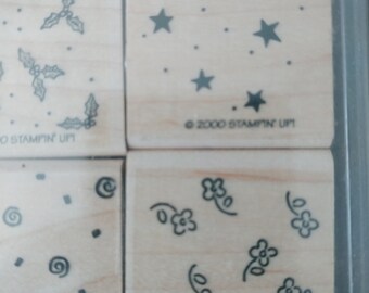 Two-step Shapes and Shadows Stampin up 2004 Stamp Set Wooden - Etsy