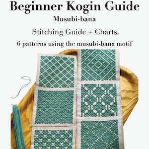 Kogin Beginner Guide PDF | Musubi-bana Pattern | Basic Stitching Instructions