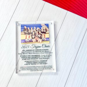 Personalized Acrylic Photo Frame Magnetic 4x6 5x7 6x8 Custom Engraved Memory Plaque Retirement Gift Milestone Award Display Celebration