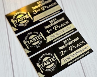 Custom Engraved Aluminum Plate: Metal Nameplate, Office Branding