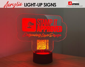 8x9 Lighted Sign | QR Lighted Sign | QR Code Sign | Business Sign | Events | Gift | Room Decor | Table Sign | Payment Sign