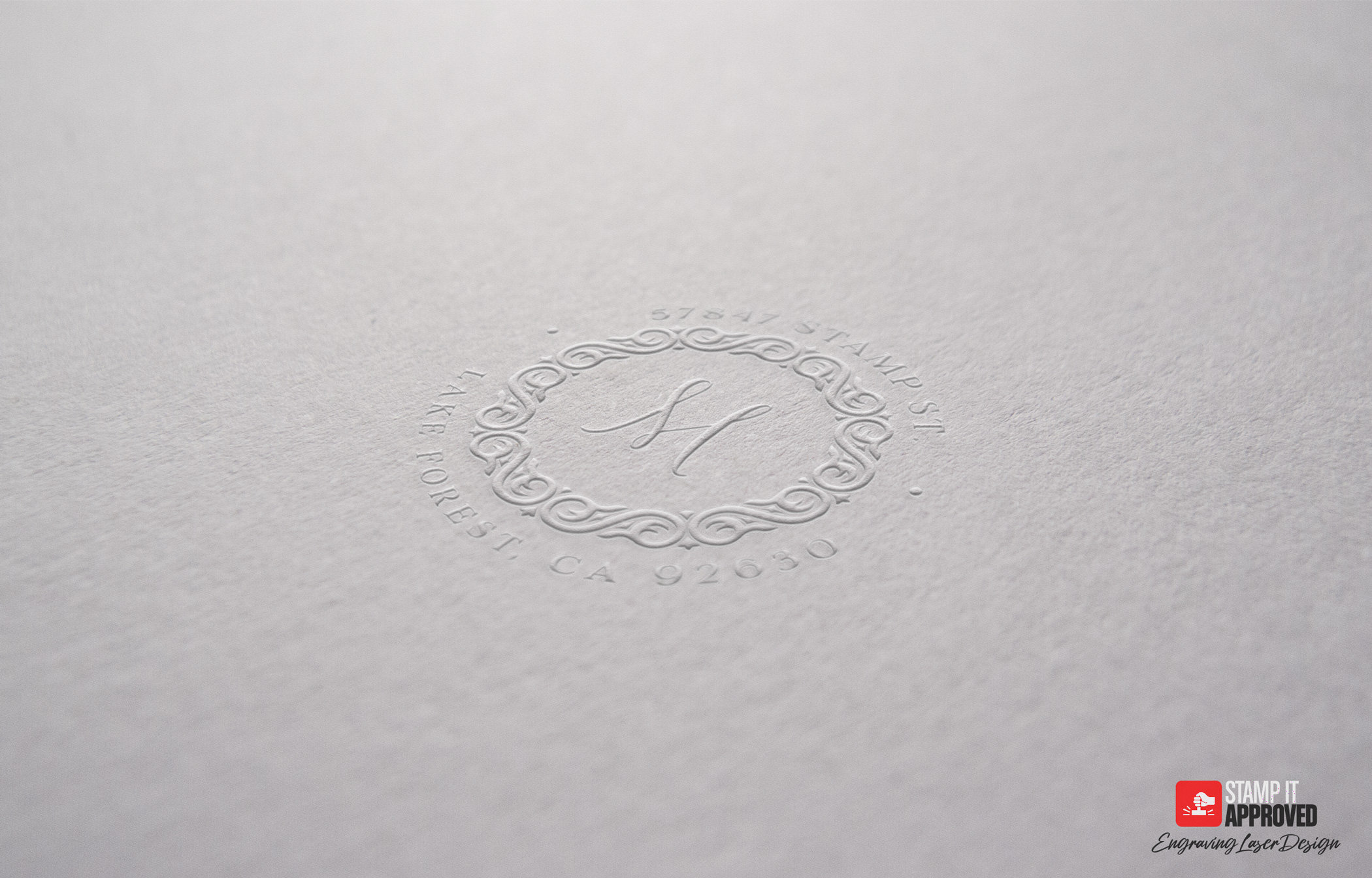 1.5in Round Trodat Custom Pocket Embosser Stamp — Stamp It Approved