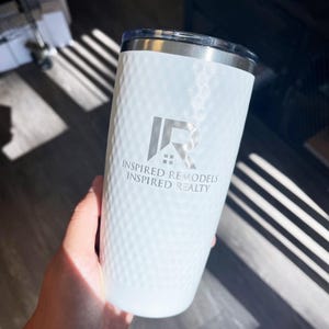 20oz White Golf Engraved Tumbler Golf Gift Golf Cup Golf Tumbler Dad Gifts Fathers Day Dad Birthday Dad Christmas Graduation UltimateGolfPro