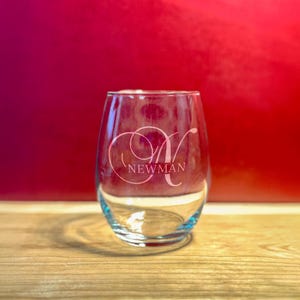 Engraved Wine Glass Custom Design Personalized Sand Carved Stemless Wedding Gift Barware Anniversary Couples Drinkware Wine Lover Gift