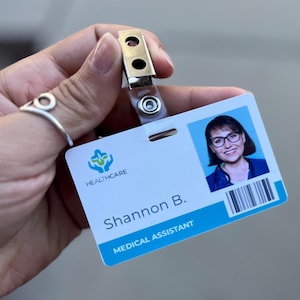 Photo ID Cards ID Card Holder Teacher ID Card Printing School iD Badge With Logo And Photo Custom iD Cards For Office Classroom Use TopGrade