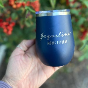 Personalized Wine Tumbler Custom Gift Vacation Holiday Wedding Graduation Girls Trip Birthday Wine Lover Gift Wedding Favor 12oz Engraved