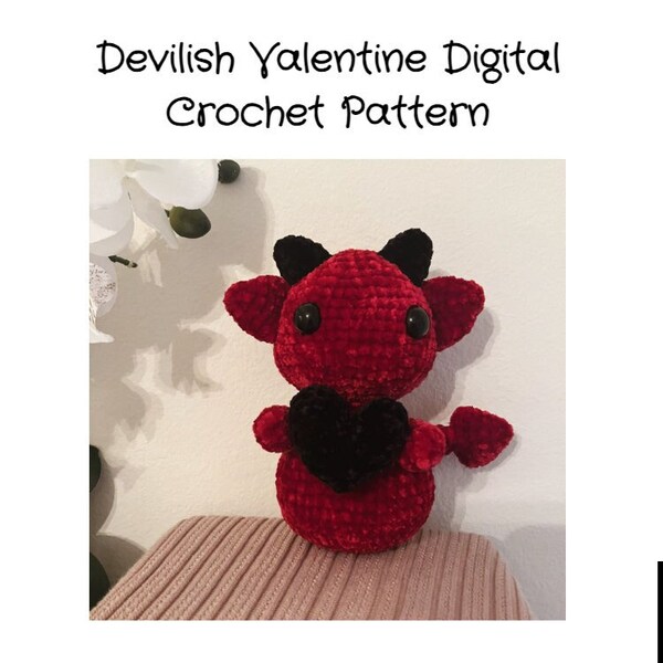 PATTERN - Devilish Valentine Pattern DIGITAL ONLY Crochet Pattern