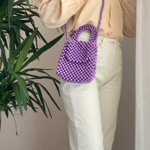 Purple Beaded Bag