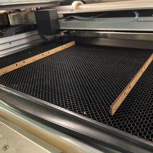 Perfect Fit Glowforge Crumb Tray Pro Pass Thru Alignment guides