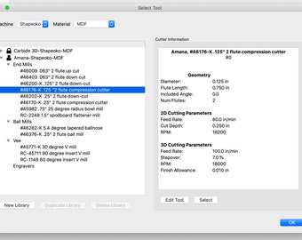 Shapeoko Easy CNC Feeds & Speeds Helper + 3 Amana Carbide Create Tool Libraries.  No More Guessing 1-click download and Import Instructions.