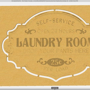 Double Entendre Laundry Room Sign LASER OR CNC project files for Shapeoko or Glowforge image 5