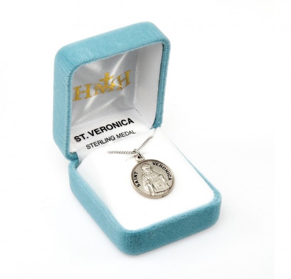 Sterling Patron Saint Veronica Medal Sterling Patron Saint Veronica Medal