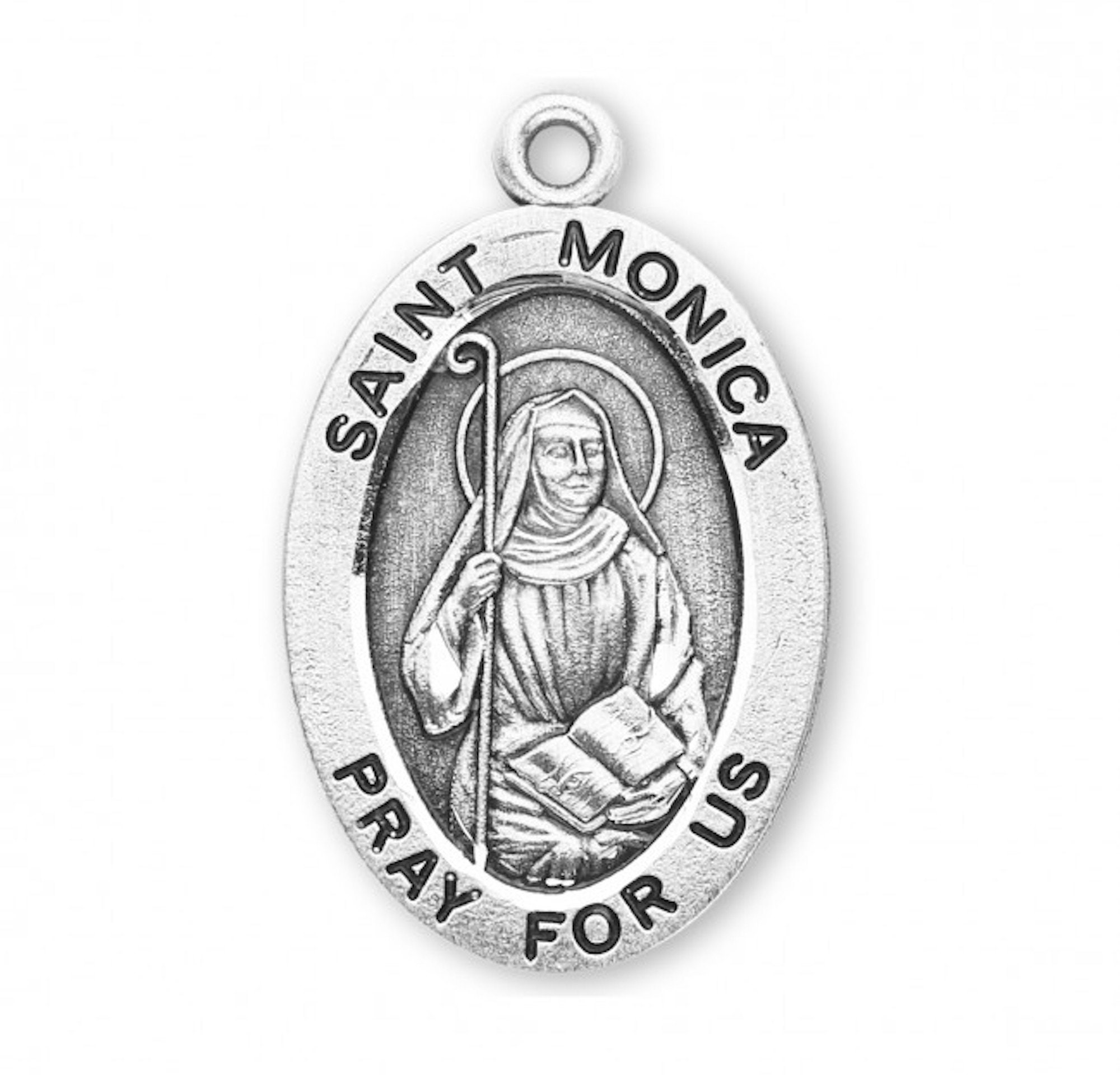 Saint Monica oval medalpendant. Etsy