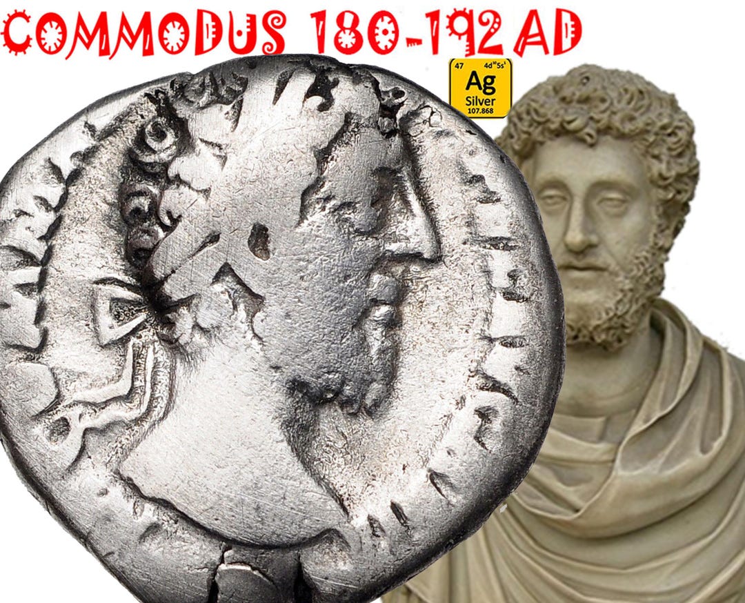 Ancient Roman Empire Silver Coin, Commodus 180-192 AD, Authentic ...