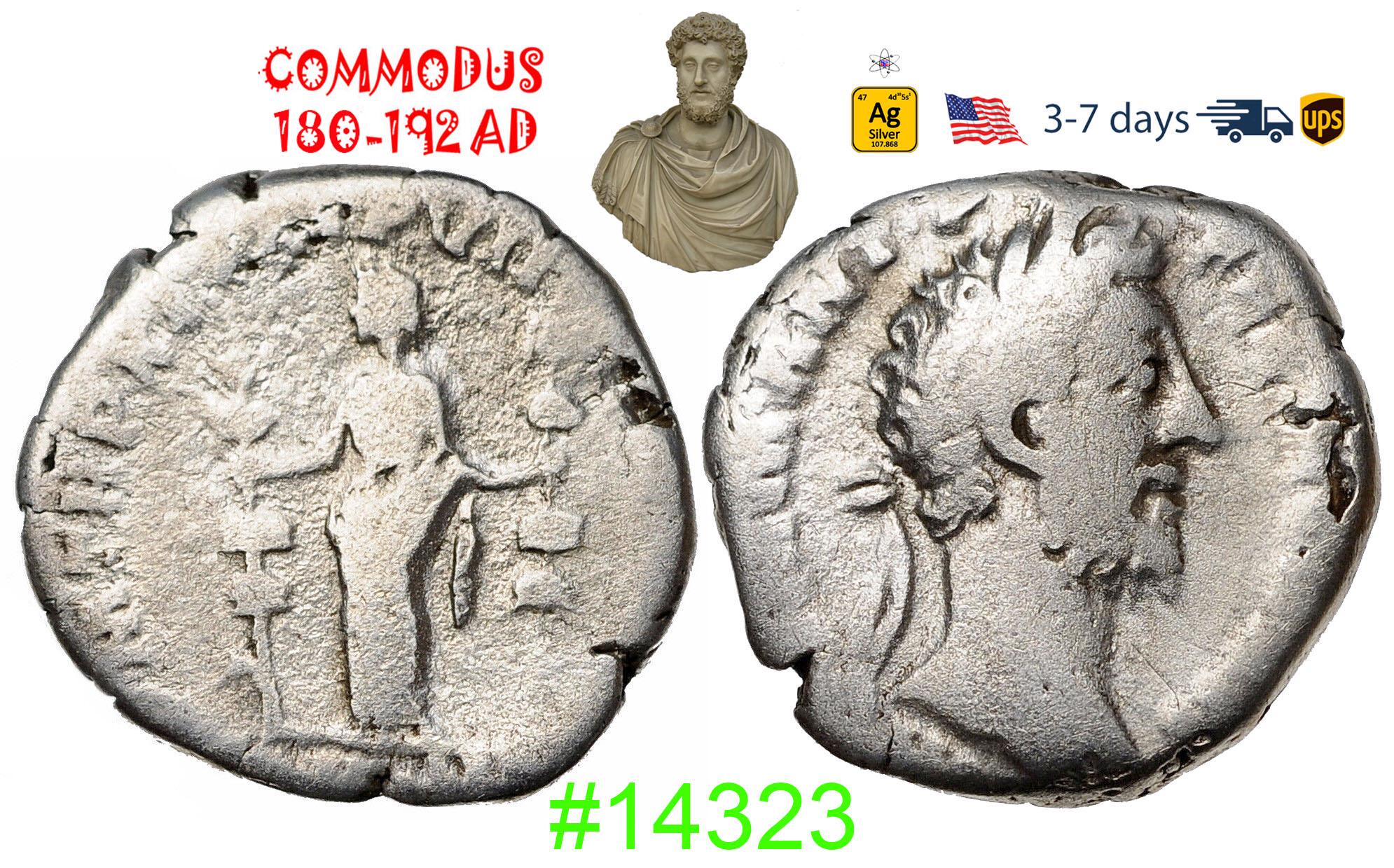 Ancient Roman Empire Silver Coin, Commodus 180-192 AD, Authentic ...