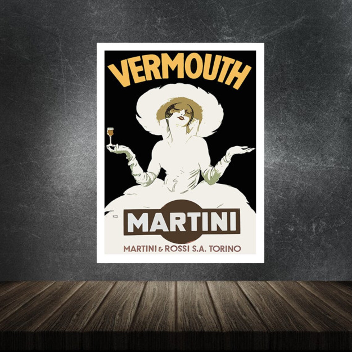 Vermouth Wall Poster Vermouth Martini Vintage Print Home Room Etsy