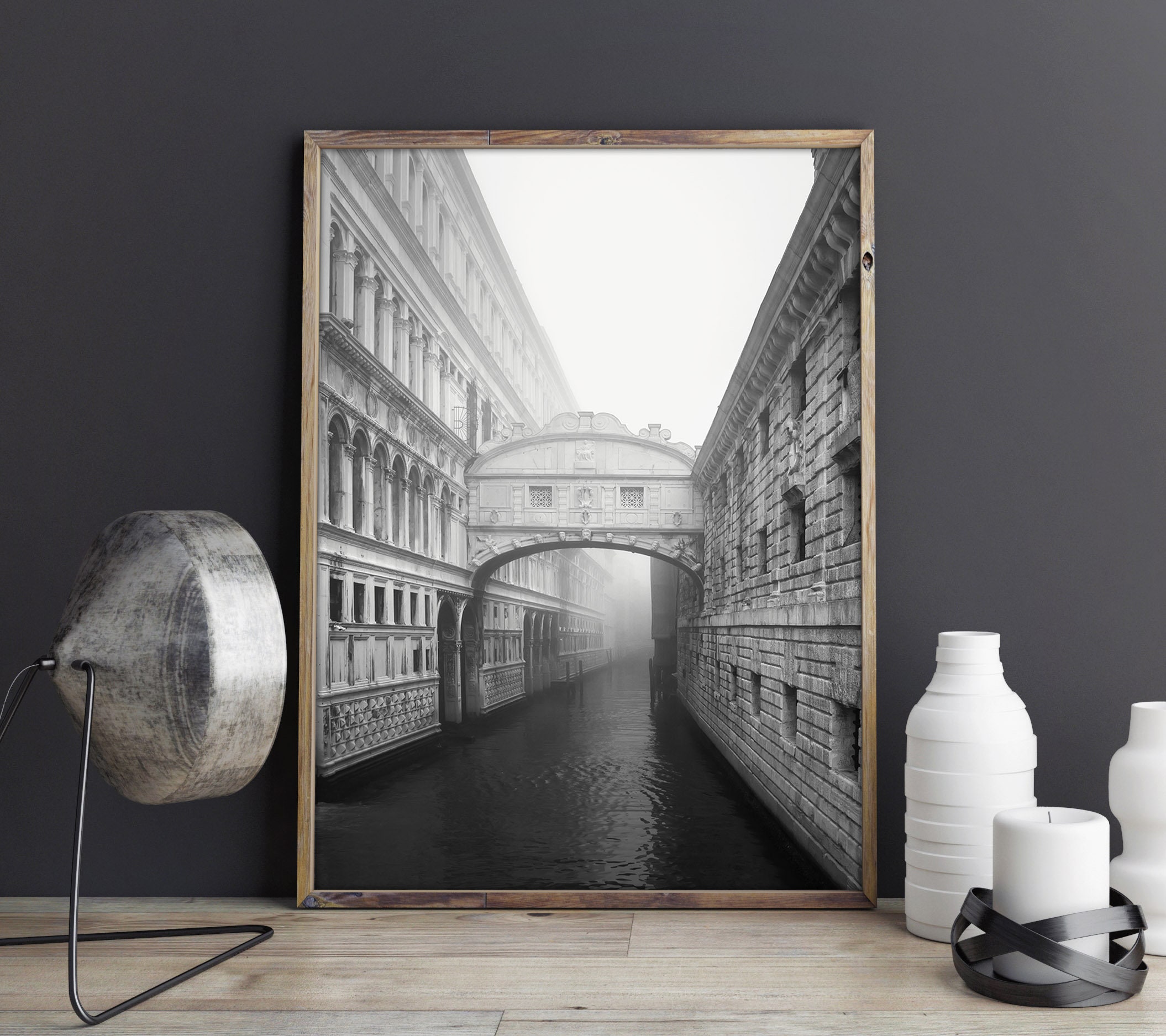 Printable Venice Photo Black &amp; White Wall Decor Venetian - Etsy