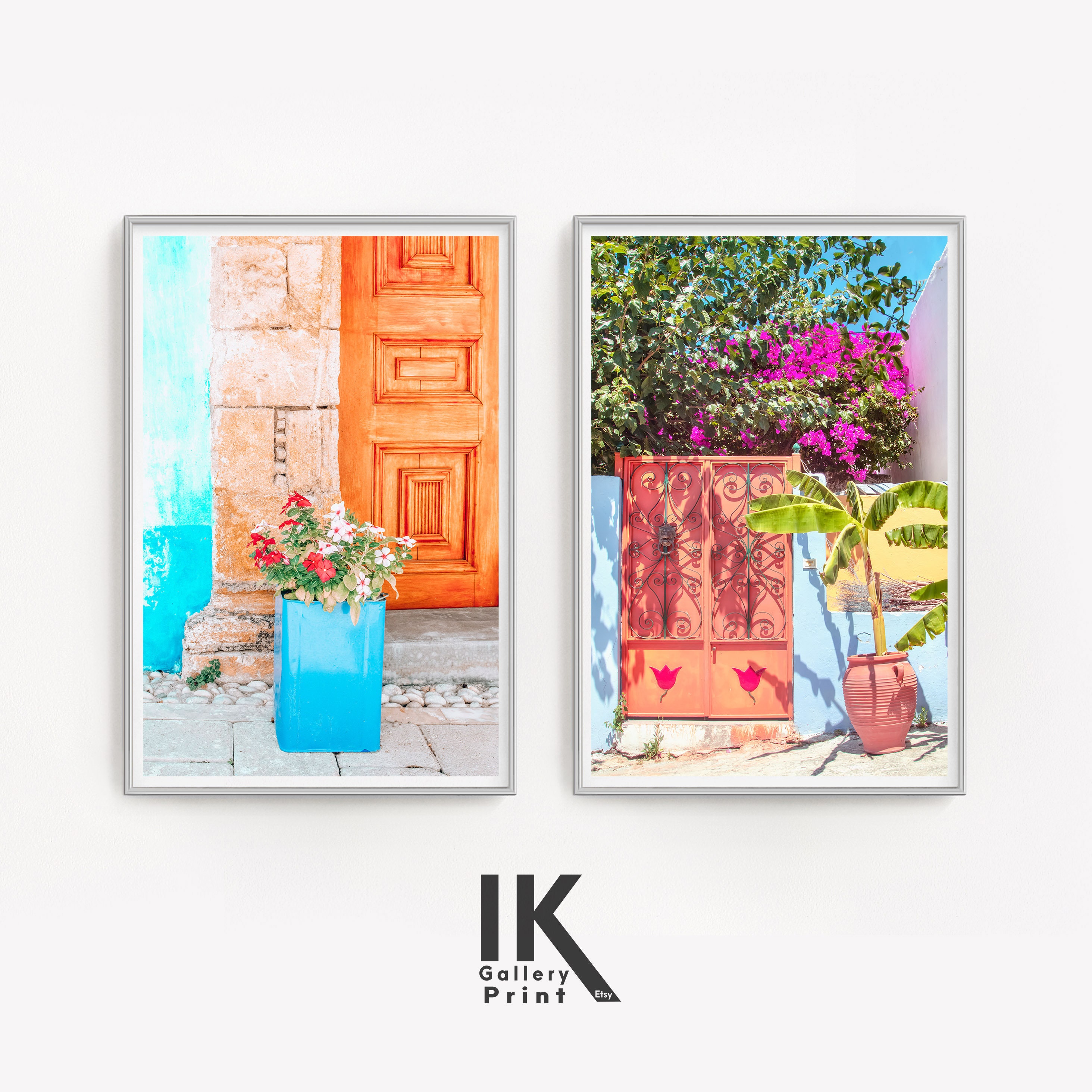 Greece Printable Art Colorful Wall Decor Travel Photography - Etsy