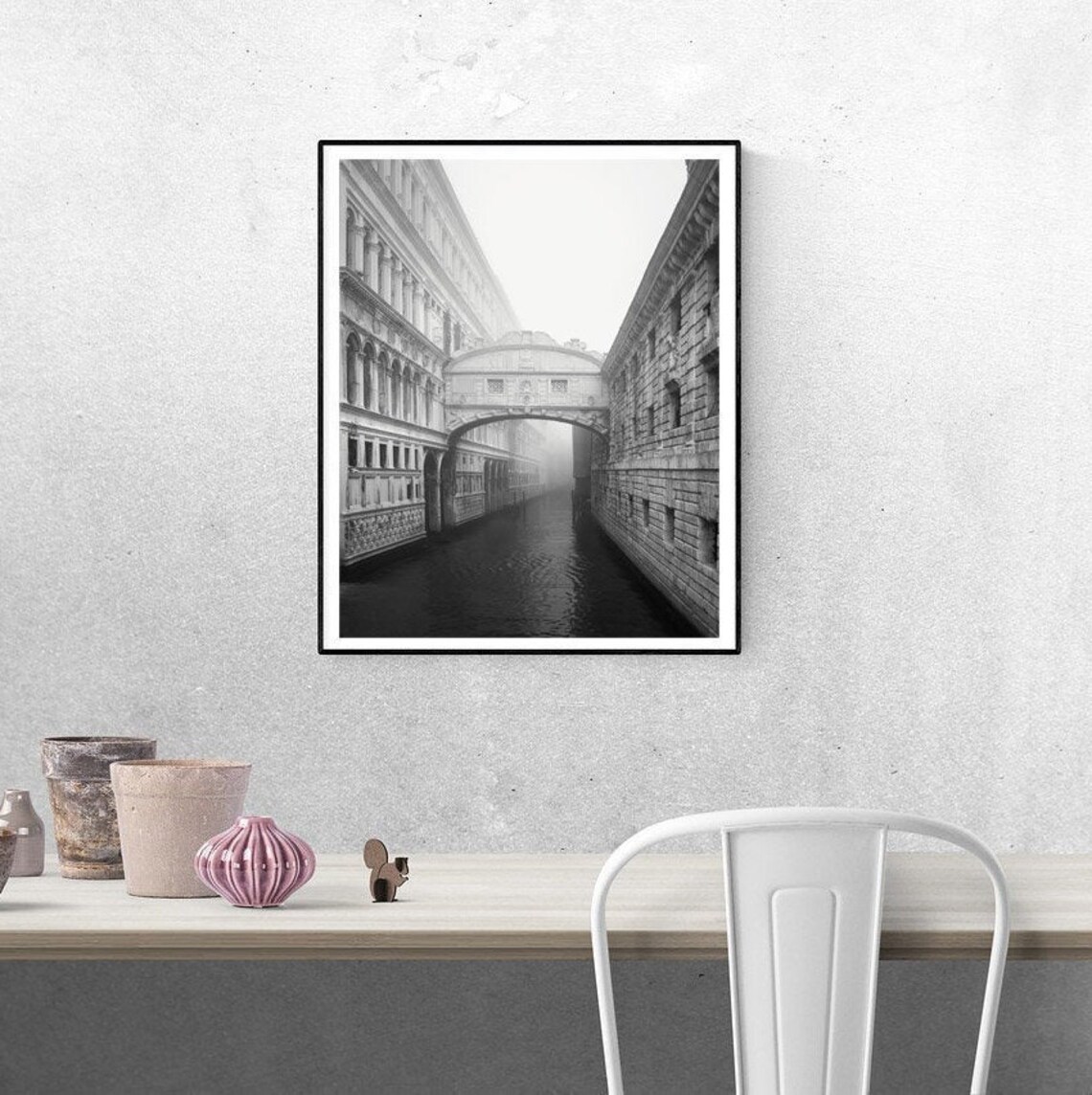 Printable Venice Photo Black &amp; White Wall Decor Venetian - Etsy