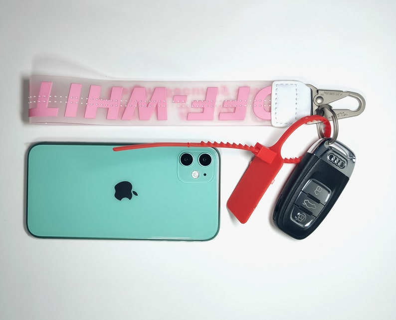 Off Wristlet Car Key Fob Jelly Fashion Lanyard Clip Etsy