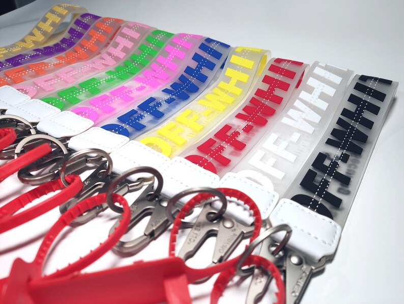 Off Wristlet Car Key Fob Jelly Fashion Lanyard Clip Etsy