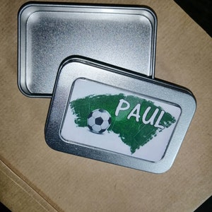 Good points box football football image box for child customizable first name of your choice