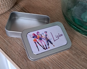 Boîte à bons points boîte à images K-pop démons hunters bleu pour enfant personnalisable prénom au choix