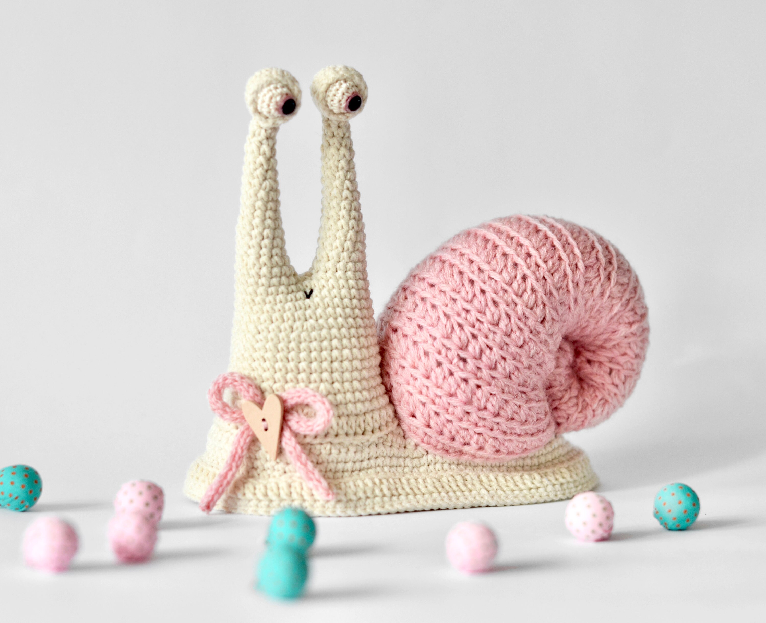 Crochet snail Snail stuffed animal Big amigurumi snail Etsy