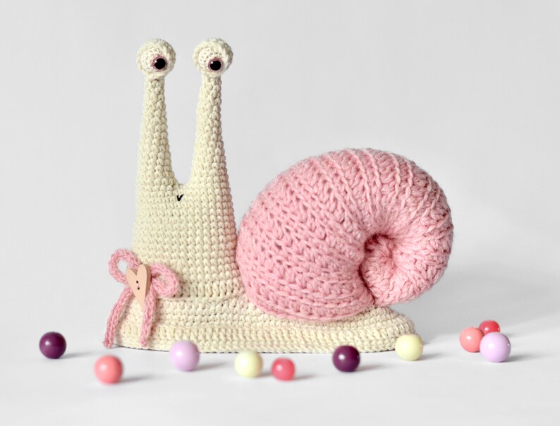 Crochet Snail Snail Stuffed Animal Big Amigurumi Snail Etsy