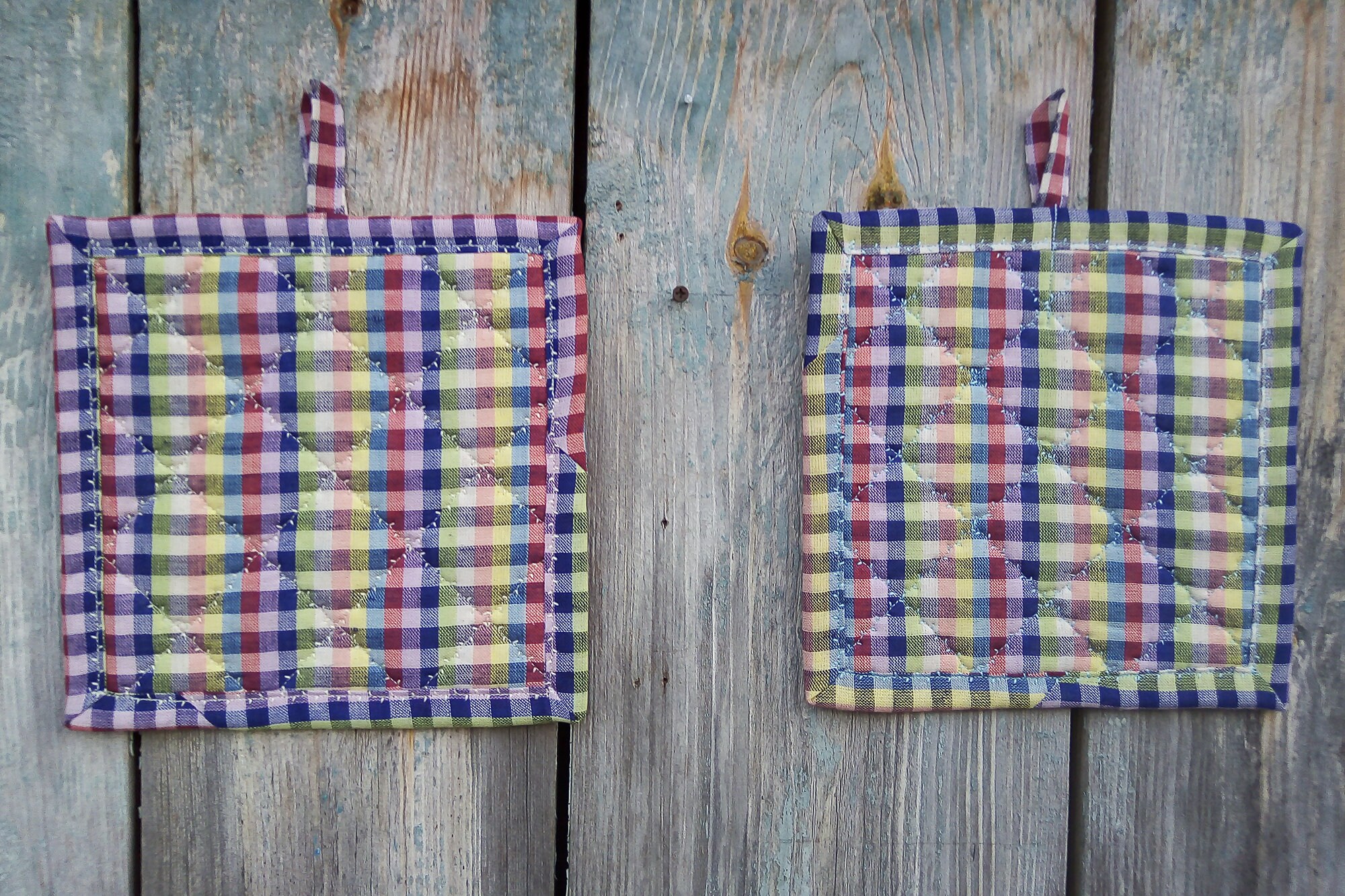 Linen square potholders quilted pot holders linen oven mitt Etsy
