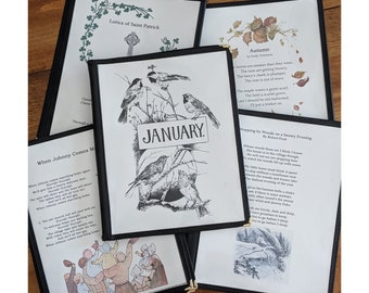 Custom Morning Time Menus, Complete Year Set, Secular or Catholic, Choose Your Own Pages, Digital