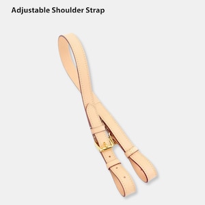 Echtes Vachetta Leder Verstellbarer Schultertaschengurt für Handtaschen - Natur- & Honigfarben