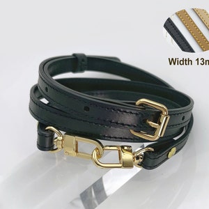Verstellbarer Vachetta Leder Crossbody Taschengurt: 13 mm Ersatzriemen