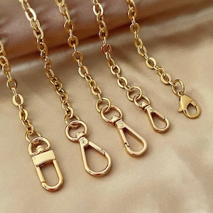 High-Quality Stainless Steel Straps, Oval Crossbody Chain for Designer Bags, Bag Charm, Wallet Chain Purse Strap