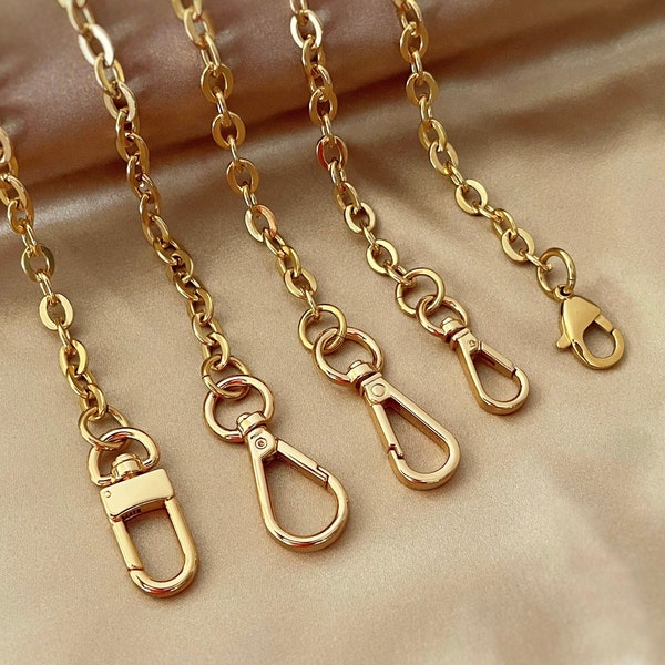 High-Quality Stainless Steel Straps, Oval Crossbody Chain for Designer Bags, Bag Charm, Wallet Chain Purse Strap