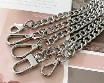 PANZERKETTE Geldbörse Gurt, Luxus Crossbody Gurt, Handtasche Ersatzkette, Silber Kettengurt, Geldbörse Handtasche Charme, Edelstahl Kette