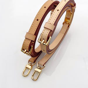 Leren vervangende riem Vachetta voor tas, verstelbare schouderriem, honingkleurig/natuurlijke kleur