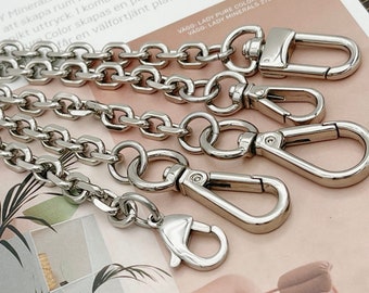Silber Diamantschliff Stahl Tasche Kettenriemen: Ersatz Griff Geldbörse