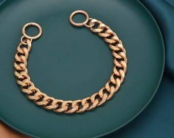 Correa de hombro de repuesto de 19 mm de ancho y grosor, asa para bolso, color oro y plata, ajustable de 38 cm a 70 cm
