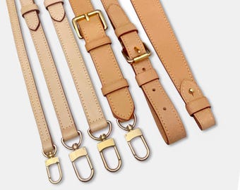 Adjustable Vachetta Leather Straps and Shoulder Straps for Bags